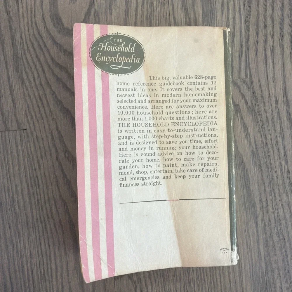 Household Encyclopedia 1963 1st Edition 10th Printing Pocket N H & S K Mager